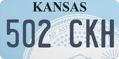 KS license plate 502CKH