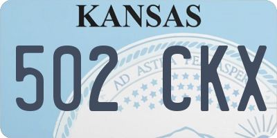 KS license plate 502CKX