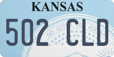 KS license plate 502CLD