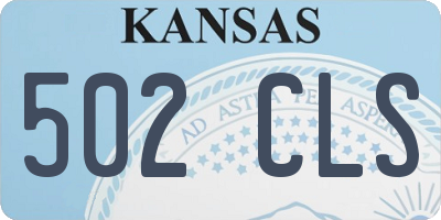 KS license plate 502CLS