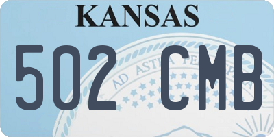 KS license plate 502CMB