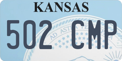 KS license plate 502CMP