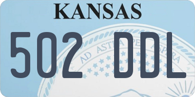 KS license plate 502DDL