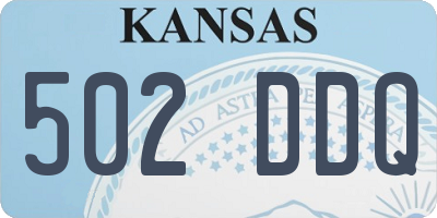 KS license plate 502DDQ