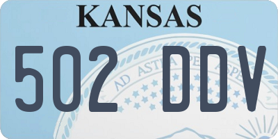 KS license plate 502DDV