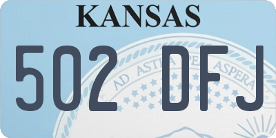 KS license plate 502DFJ