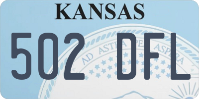 KS license plate 502DFL