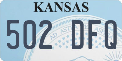 KS license plate 502DFQ