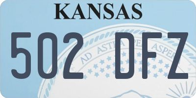 KS license plate 502DFZ