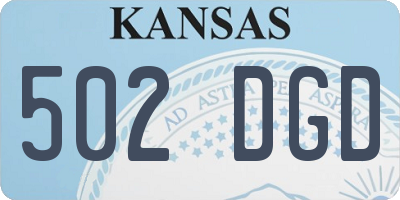 KS license plate 502DGD