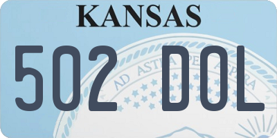 KS license plate 502DOL
