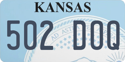 KS license plate 502DOQ
