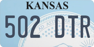 KS license plate 502DTR