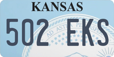 KS license plate 502EKS