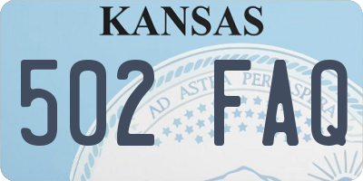 KS license plate 502FAQ