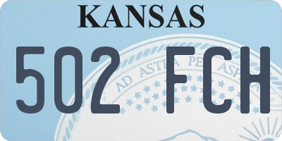 KS license plate 502FCH