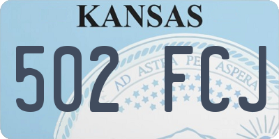 KS license plate 502FCJ