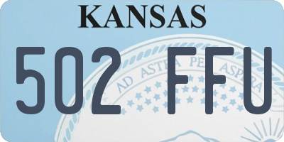 KS license plate 502FFU