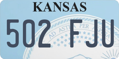 KS license plate 502FJU