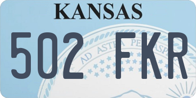 KS license plate 502FKR