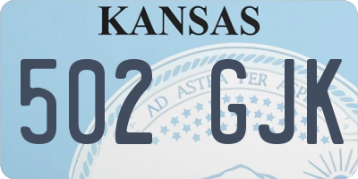 KS license plate 502GJK