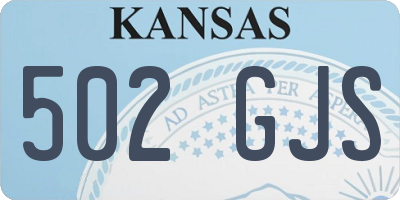 KS license plate 502GJS