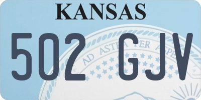 KS license plate 502GJV