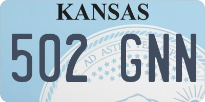 KS license plate 502GNN