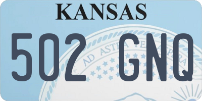KS license plate 502GNQ