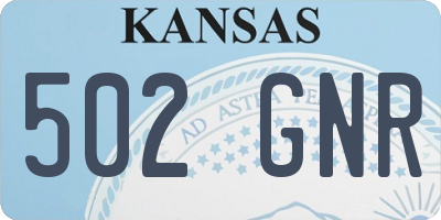 KS license plate 502GNR