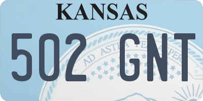 KS license plate 502GNT