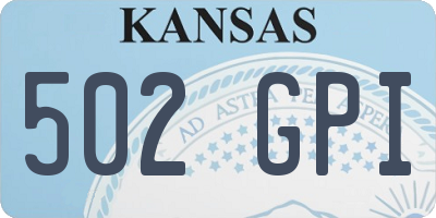 KS license plate 502GPI