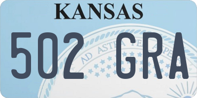 KS license plate 502GRA