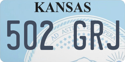 KS license plate 502GRJ