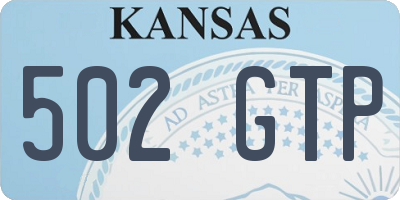 KS license plate 502GTP