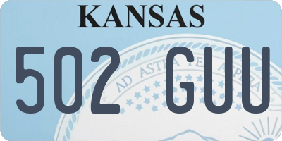KS license plate 502GUU