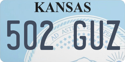 KS license plate 502GUZ