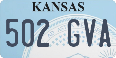 KS license plate 502GVA