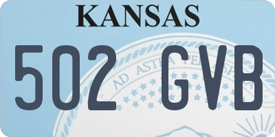 KS license plate 502GVB