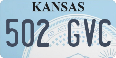 KS license plate 502GVC