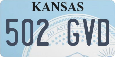 KS license plate 502GVD