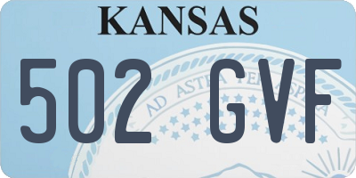 KS license plate 502GVF