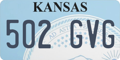 KS license plate 502GVG