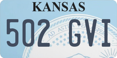 KS license plate 502GVI