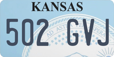 KS license plate 502GVJ