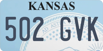 KS license plate 502GVK