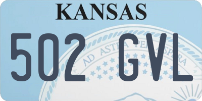 KS license plate 502GVL