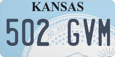 KS license plate 502GVM