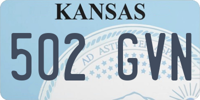 KS license plate 502GVN