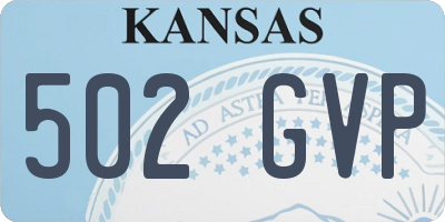 KS license plate 502GVP